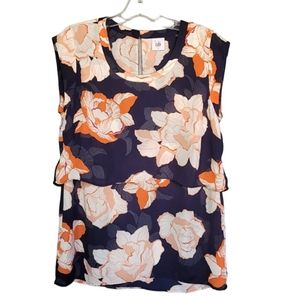 Cabi Sleeveless Blossom Floral Tiered Top Style#5030. Size S